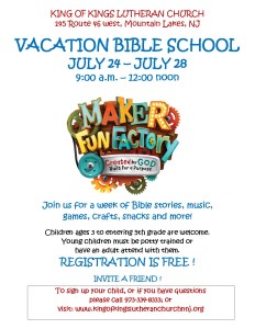 Vacation Bible School @ King of Kings Lutheran Church | Mountain Lakes | New Jersey | United States